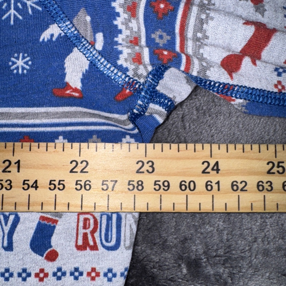 Brooks Run Merry Christmas Long Sleeve Shirt Blue Holiday Sasquatch XXL 221404 - Picture 9 of 11